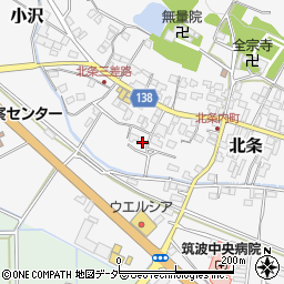 茨城県つくば市北条290周辺の地図