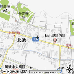 茨城県つくば市北条13周辺の地図