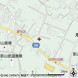 茨城県古河市女沼207周辺の地図
