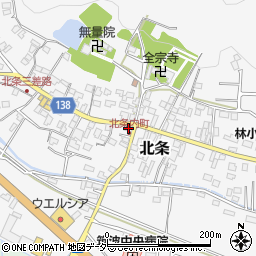 茨城県つくば市北条249周辺の地図