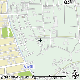 茨城県古河市女沼996-3周辺の地図