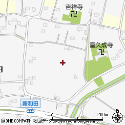 茨城県古河市新和田周辺の地図