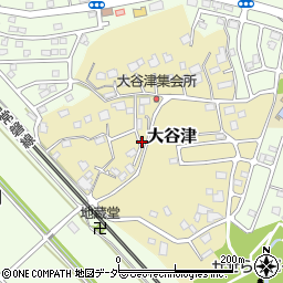 茨城県石岡市大谷津周辺の地図