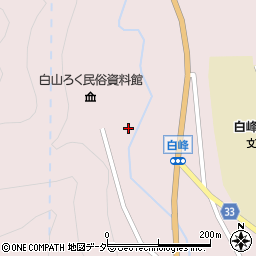 石川県白山市白峰リ周辺の地図