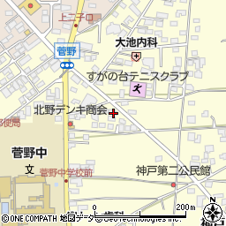 長野県松本市笹賀神戸3858周辺の地図