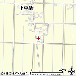 埼玉県行田市下中条292周辺の地図