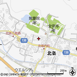 茨城県つくば市北条256周辺の地図