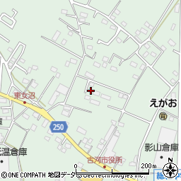 茨城県古河市女沼203周辺の地図