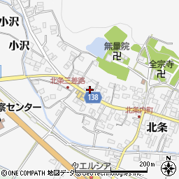 茨城県つくば市北条363周辺の地図