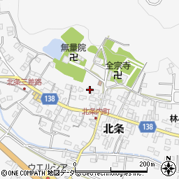 茨城県つくば市北条265周辺の地図