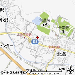 茨城県つくば市北条365周辺の地図