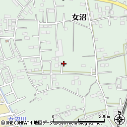 茨城県古河市女沼1015周辺の地図