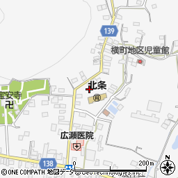 茨城県つくば市北条76周辺の地図