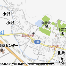 茨城県つくば市北条354周辺の地図