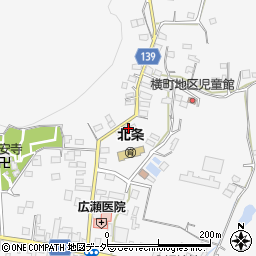 茨城県つくば市北条74周辺の地図