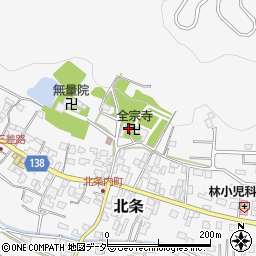 茨城県つくば市北条381周辺の地図