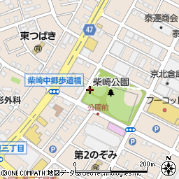 柴崎公園トイレ周辺の地図