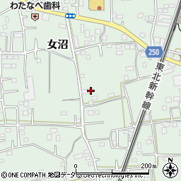 茨城県古河市女沼913周辺の地図