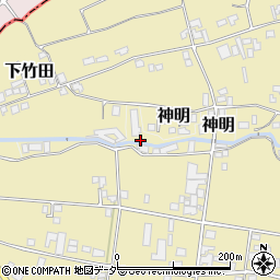 長野県山形村（東筑摩郡）神明周辺の地図