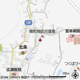 茨城県つくば市北条1038周辺の地図