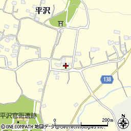 茨城県つくば市平沢575周辺の地図