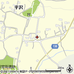 茨城県つくば市平沢597周辺の地図