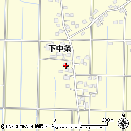 埼玉県行田市下中条608周辺の地図