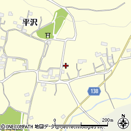 茨城県つくば市平沢595周辺の地図