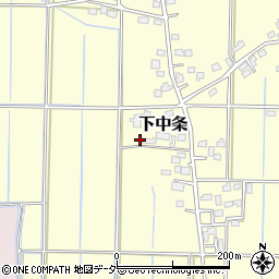 埼玉県行田市下中条604周辺の地図