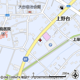 埼玉県深谷市上野台2463周辺の地図