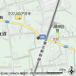 茨城県古河市女沼921周辺の地図