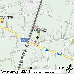 茨城県古河市女沼1667周辺の地図