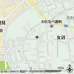 茨城県古河市女沼947周辺の地図