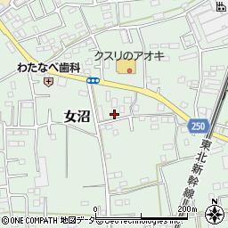 茨城県古河市女沼934周辺の地図