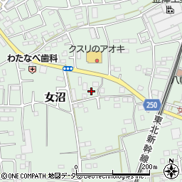 茨城県古河市女沼933周辺の地図