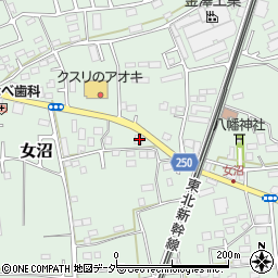 茨城県古河市女沼931周辺の地図