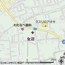 茨城県古河市女沼940周辺の地図