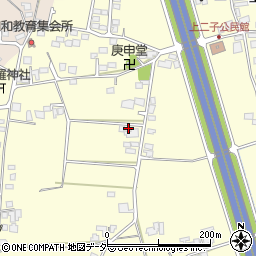 長野県松本市笹賀上二子3653周辺の地図