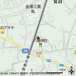 茨城県古河市女沼1666周辺の地図