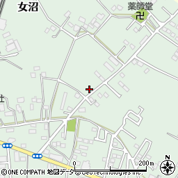 茨城県古河市女沼1717周辺の地図