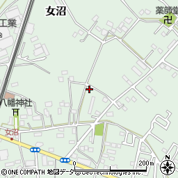茨城県古河市女沼1705周辺の地図