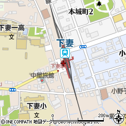 関東鉄道株式会社　下妻駅周辺の地図