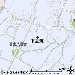茨城県かすみがうら市下志筑周辺の地図