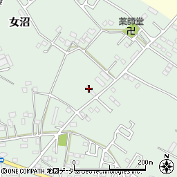 茨城県古河市女沼1718周辺の地図