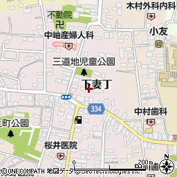 茨城県下妻市下妻丁122周辺の地図