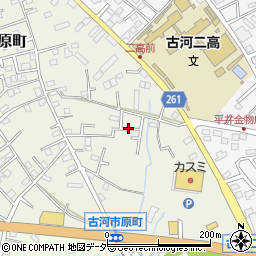 茨城県古河市原町周辺の地図