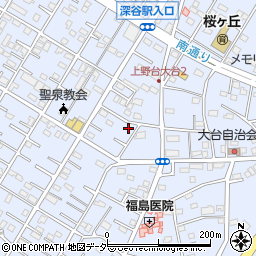 埼玉県深谷市上野台2954周辺の地図