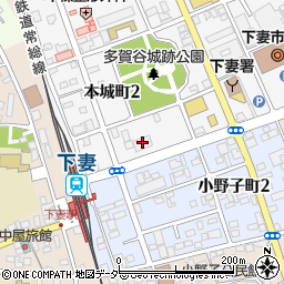 常陽銀行下妻支店周辺の地図