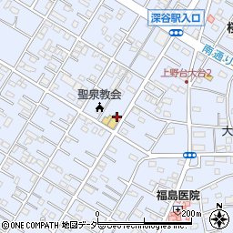 埼玉県深谷市上野台2975周辺の地図