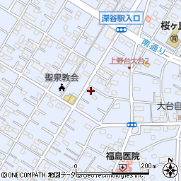 埼玉県深谷市上野台2953周辺の地図
